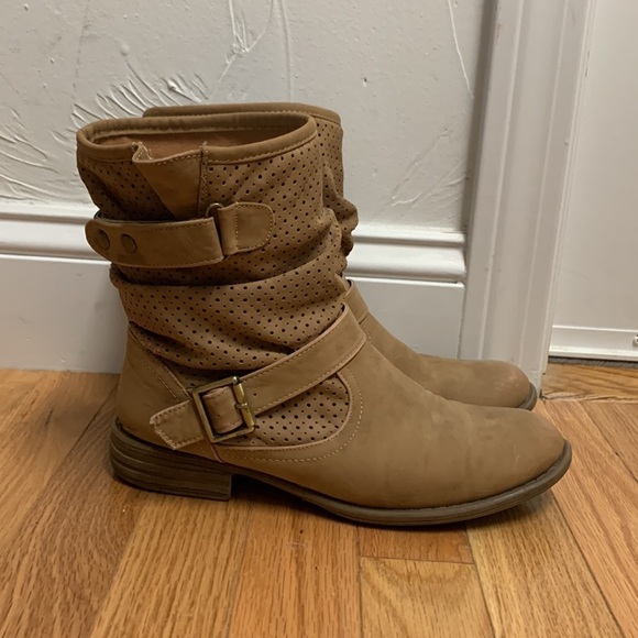 Slouchy Tan Boho Boot - Picture 3 of 6